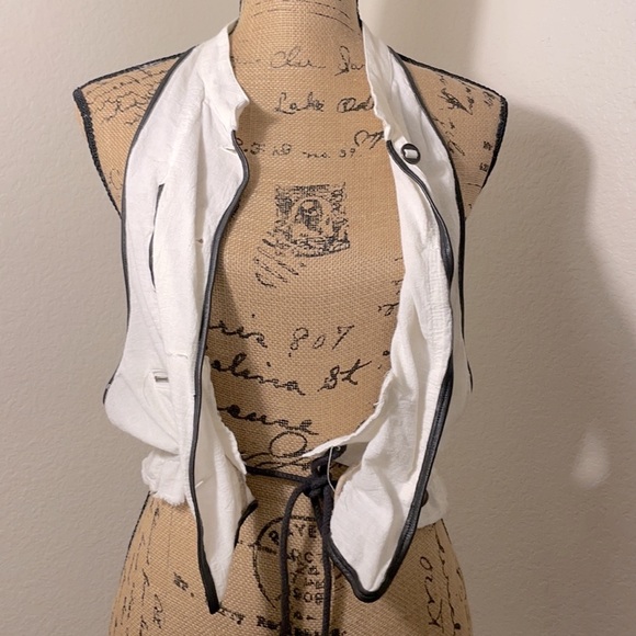 Free People Leather and Lace Boho Vest - Picture 9 of 15